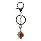 Oval Gemstone Pendant Keychain KC1502