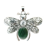 Silver Butterfly Oval Gemstone Pendant for Making Jewelry #SP1504S
