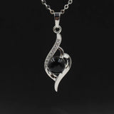 Letter N Heart Crystal Pendant necklace jewelry chakra charm healing quartz for women and girl