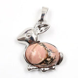 Genuine Baltic Gemstone Animal Rabbit Pendant Key chain for Women in Sterling Silver Fashion Jewelry pendant for making