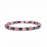 4MM Cube Gemstone Beads Hematite Stretch Bracelets for Women men