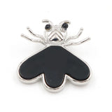 Natural Gemstone Bee Pendant Silver Plated Heart Wing Crystal Bee Charm for DIY Necklace Making Fashion Women Jewelry