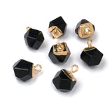 Natural Stone Pendants,Faceted Stone Rose Quartz Tiger eye  Charms for DIY Bracelet Necklace Jewelry versatile DIY Bracelet
