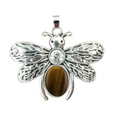 Silver Butterfly Oval Gemstone Pendant for Making Jewelry #SP1504S