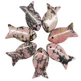 Natural Crystal Fish Shaped Pendant | Top Drilled Gemstone Fish Charm for DIY Jewelry Making | Healing Quartz Animal Totem for Necklaces, Earrings