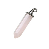 Natural Crystal Hexagonal Point Pendant with Witch Hat Bail | Healing Stone Charm for DIY Jewelry