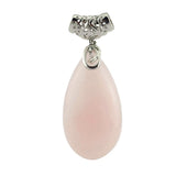 Silver Filigree Cap Natural Teardrop Gemstone Pendant, Water Drop Chakra Healing Crystal Charm for DIY Necklace Making