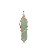 Natural Quartz Crystal Pendant Handmade Wire Wrapped Hexagonal Point Healing Chakra Reiki Stone Necklace for Women Men