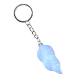 Fashional Natural Stone Carved Leaf Shaped Pendant Keychain Bag Small Crystal Pendant Decoration Safe for Festival Party Gift
