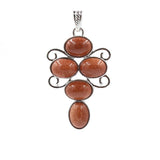 Chakra Multi Stone Scroll Crystal Pendant Necklace Natural Healing Gemstone Swirl Frame Charm Spiritual Gift for Women