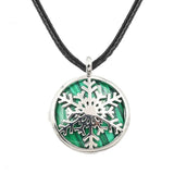 Hollow Snowflake Pendant Silver Plated Natural Crystal Inlay Winter Charm for Christmas Necklace Making