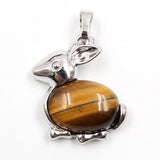 Genuine Baltic Gemstone Animal Rabbit Pendant Key chain for Women in Sterling Silver Fashion Jewelry pendant for making