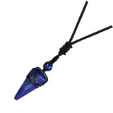 Natural Quartz Crystal Necklace Hexagonal Pointed Dowsing Pendulum Divination Healing Crystals Stone Reiki Chakra Pendant