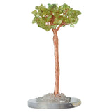 Natural Crystal Tree with Gray Agate Base | Handmade Copper Wire Gemstone Ornament for Home & Office Decor