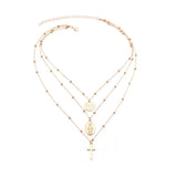 Bohemia Women Gold Laying Necklace Pendant Gold Choker Necklace Vintage Dainty Handmade Necklaces for Women and Girls