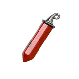 Natural Crystal Hexagonal Point Pendant with Witch Hat Bail | Healing Stone Charm for DIY Jewelry