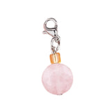 10MM Faceted Disc Gemstone Pendant Charm Tag with Lobster Clasp  Healing Crystal Stone Charm for Keychain #SP1895