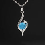 Letter N Heart Crystal Pendant necklace jewelry chakra charm healing quartz for women and girl