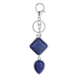 Minimalist Natural Stone Keychain Aesthetic Geometric Quartz Teardrop Charm Bag Pendant Girlfriend Gift