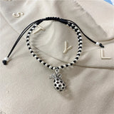 Vintage weave Ankle Bracelets Daisy Pendant Silver Anklets Chain Elephant Beach Foot Jewelry for Women and Girls