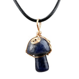 Bohemian Mushroom Crystal Necklace | 15×20mm Gemstone Pendant Vacation & Party Gift