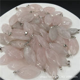 Faceted Horse Eye Natural Crystal Pendant, Multicolor Agate Gemstone Charms for DIY Necklace Jewelry Making