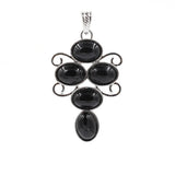 Chakra Multi Stone Scroll Crystal Pendant Necklace Natural Healing Gemstone Swirl Frame Charm Spiritual Gift for Women