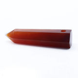 Natural crystal agate stone large hole square pendant hand cut Natural Quartz Crystals Stones Hexagonal Healing Point Reiki