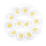 Carving 12 Constellation Healing Stones Multiple Gemstones Choose Oval Polished Gemstone Collectibles #SP1904-W16