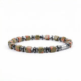 4MM Cube Gemstone Beads Hematite Stretch Bracelets for Women men