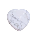 40mm Natural Heart Worry Stone, Thumb Groove Palm Crystal Stone Chakra Healing Stress Relief Pocket Stone