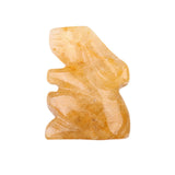 Natural Crystal Rabbit Figurine 1.0 INCH  Polished Animal Pocket Stone for Meditation & Home Decor