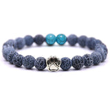 Natural Stone Stretch Beaded Bracelet with Turquoise Accent & Heart Charm Chakra Energy Healing Elastic Bracelet for Women Stacking Jewelry