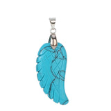 Angel Wing Crystal Pendant Key chains Adjustable Reiki Healing Stone Natural Gemstone Key Chain for Women Men
