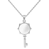 Sunflower Key Gemstone Pendant Necklace for Women Men #SN1766 with Silver Chain