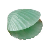 Natural Crystal Carved Seashell Figurine | Mini Gemstone Scallop Shell Charm | Ocean Beach Theme Home Decor & Healing Quartz Stone