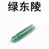 Hand Carved Natural Crystal Wenchang Pencil Pendant, Green Aventurine Clear Quartz Healing Stone Charm for DIY Necklace Making