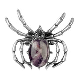 Spider Brooches for Women Men,Clothes and Bags Decoration Ornament Love Friendship Buddies,Gemstone Pendant Necklace Balance