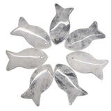 Natural Crystal Fish Shaped Pendant | Top Drilled Gemstone Fish Charm for DIY Jewelry Making | Healing Quartz Animal Totem for Necklaces, Earrings