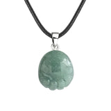 23×25mm Hand-Carved Crystal Footprint Pendant | Natural Gemstone Paw Print Necklace for Healing