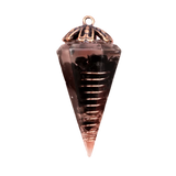 Wholesale Natural Crystal Resin Pendulum | Orgone Hexagonal Cone with Copper Coil for Dowsing & Chakra Healing