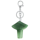 23×28mm Natural Crystal Mushroom Keychain, Healing Gemstone Pendant for Car Keys & Bags