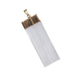 Natural Gypsum Strip Selenite Crystal Rectangle Pendant for Making Jewelry #SP1772