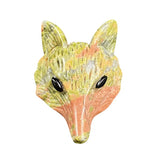 Hand Carved Natural Crystal Fox Head Pendant Spirit Animal Totem Healing Gemstone Ornament for DIY Necklace & Christmas Gift Home Decor