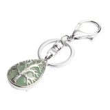 Water drop hollowed out Life Tree Pendant Key Chain Sterling Silver Jewelry for Women Gifts and men for Jewelry Making