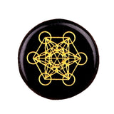 Sacred Geometry Metatron's Cube Stone | 25mm Natural Crystal Grid Stone Meditation & Chakra Healing