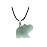 Natural stone hand carved Elephant Pendant original stone crystal elephant jade pendant Sculpture Statue Healing Reiki Pocket