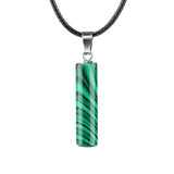 8X30MM Cylinder Shaped Gemstone Pendant Necklace Charms Women's Crystal Charms Jewelry Gifts to Friend