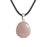23×25mm Hand-Carved Crystal Footprint Pendant | Natural Gemstone Paw Print Necklace for Healing