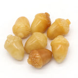 Natural Crystal Acorn Hazelnut Carving, Mixed Gemstone Mini Acorn Figurine, Healing Energy Crystal Stone for Home Decor & Jewelry Making
